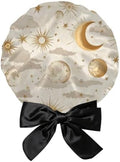Satin Hair Bonnet Silk Bonnet for Sleeping Double Layer Elastic Tie Band Adjustable Reusable Hair Cap Cute Women Girls by BHAHB