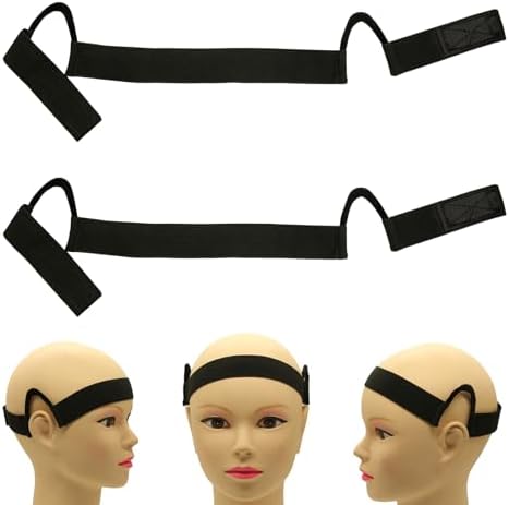 HINGTAI 2Pcs Lace Band Black Double-Sided Velvet C-Shaped Ear Painless Wig Bangs, Soft Painless Wig Band with Ear Cut Outs Tools, Comfortable Earless Melting Band Supplies - Image 4