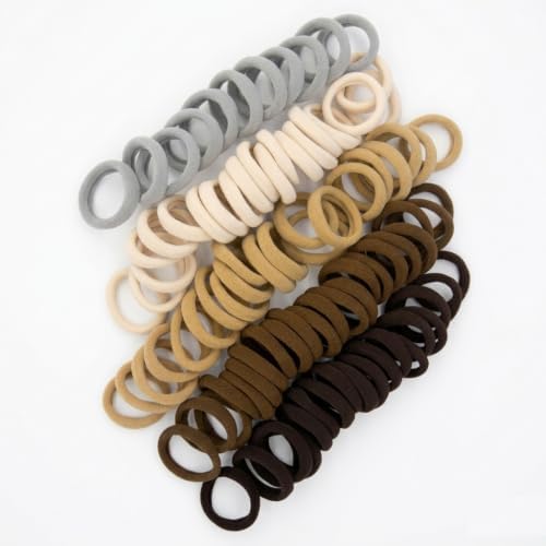 100 Pcs Baby Hair Ties, Small No Damage Elastic Hair Bands(Coffee Tones） - Image 4