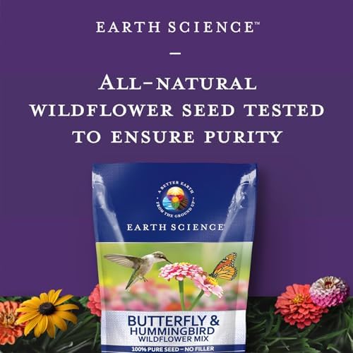 Earth Science Butterfly & Hummingbird Wildflower Seed Blend - 4oz - Premium Flower Seeds to Attract Bees, Butterflies, Hummingbirds & Native Pollinators - Non GMO - Image 4