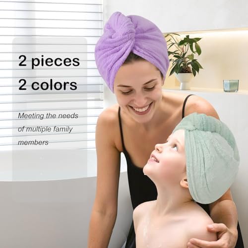 Microfiber Hair Drying Towel Wrap,Hair Turbans Towel for Wet Hair - Image 6