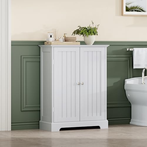 ChooChoo Bathroom Floor Cabinet with 2 Doors and Adjustable Shelves - Image 2