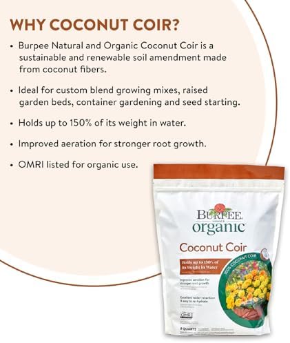 Burpee Natural & Organic Coconut Coir, 8 Quart, (1 Pack) - Image 3