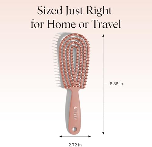 Kitsch Flexi Flow Detangler Brush, Hair Brushes For Women - Terracotta - Image 5