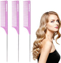 3 PCS Rat Tail Combs with Metal Pick for Braiding,Parting by GOODOFFERPLACE