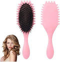 Curly Hair Brush,Curl Defining Brush Defining with Side Gear for Combing, Shaping, and Styling Curly Hair, uitable for all hair types, for both men and women(Pink) by Home