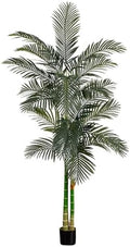 Nearly Natural 8 ft Artificial Golden Cane Palm Tree with Nursery Pot by NearlyNatural