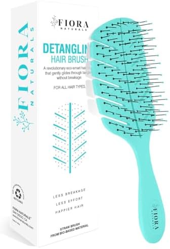 Fiora Naturals Detangler Brush for Wet and Dry Hair, Soft Detangling Brush - Image 7