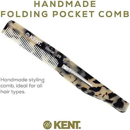 Kent 20T TW Handmade Folding Pocket Comb for Men, Fine Tooth Hair Comb Straightener for Everyday Grooming Styling Hair, Beard or Mustache, Use Dry or with Balms, Saw Cut Hand Polished, Made in England - Image 3