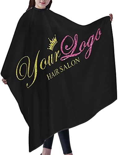 Barber Cape Hello Girl Gorgeous Glitters Eyelash Salon Apron Hair Cutting Cape Barbershop Kits For Women 55''X66'' - Image 4