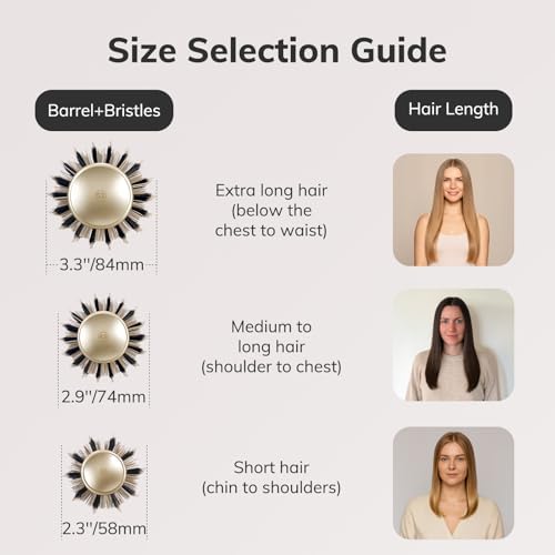Round Brush for Blow Drying, Nano Thermal Ceramic & Ionic Tech Hair Brush with Boar Bristles, Professional Round Barrel Brush for Styling, Curling & Straightening by Sndyi (2.9 Inch, Barrel 1.7 Inch) - Image 5