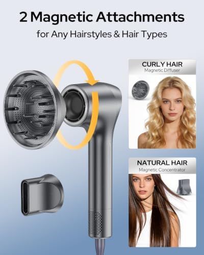 160,000 RPM High-Speed Ionic Hair Dryer, Blow Dryer with Diffuser - Image 5