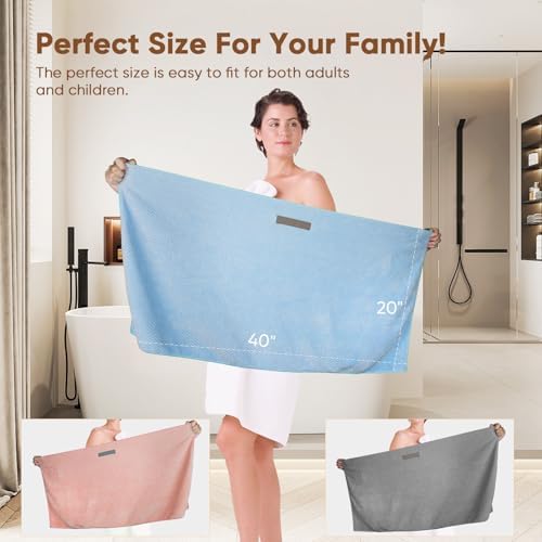 HOMEXCEL 5PK Microfiber Hair Towels, 40x20 in, Fast Drying for Long Hairs - Image 5