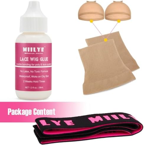 MIILYE Lace Wig Glue 38ml/1.3oz with Wrap Headband-Strong Hold, Waterproof - Image 7