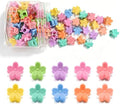 SAOROPEB 100Pcs Mini Flower Hair Clips, Colorful Hair Accessories (Pastel) by SAOROPEB