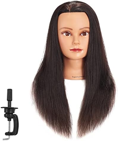 20-22" Mannequin Head with 100% Human Hair for Hairdresser by Headwinn