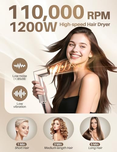 7-in-1 High Speed Hair Dryer & Blow Dryer Brush, Auto Wrap Curls (L/R), Fast Drying, Thermal Round Brush for Smooth Blowouts & Frizz-Free Volume, No Heat Damage - Image 3