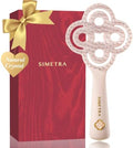 Simetra Detangler Hair Brush for Woman and Men, Original Detangling Brush for Curly Hair/Fine &Thick/Wet & Dry Hair, Flexible Bristles Hairbrush - Natural Crystal Inlay & 14K Gold Plating by SimetraHairBrush
