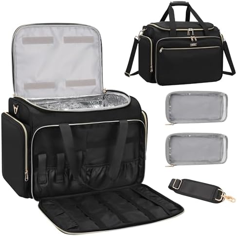 MONSTINA Professional Hairstylist Traveling Bag with Two Detachable Small Bags,Hairdressing Bag Makeup Salon Organizer Bag for Barber Hairdresser Insulation Material by MONSTINA