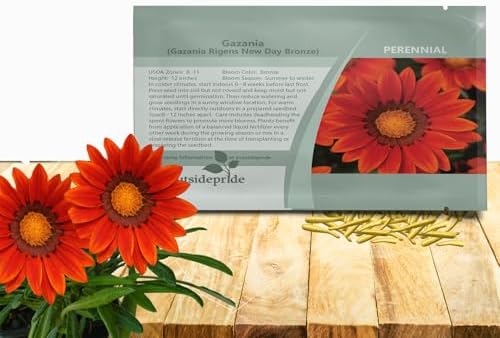 Outsidepride New Day Bronze Gazania Seeds for Planting – 25 Pcs Perennial, Low-Maintenance, Drought-Tolerant Ground Cover Seeds for Vibrant Summer & Fall Flowers, Great for Outdoor Gardens by Outsidepride