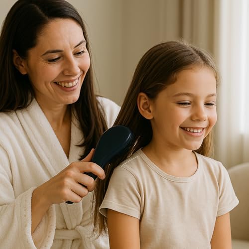 Wave Detangling Brush Set for Curly Hair, Thick, Straight & Natural Hair - Gentle Detangler Hair Brush for Women, Kids & Toddlers with Flexible Bristles -Hairbrush for Wet & Dry detangle - Image 5