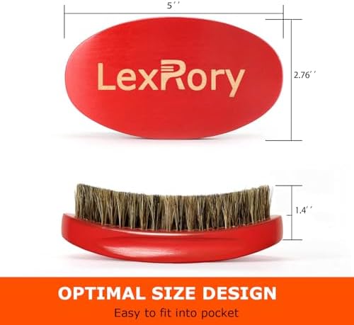 Soft Wave Brush for Men 360 - LexRory Curved Boar Brushes for Wavy Hair - Image 4