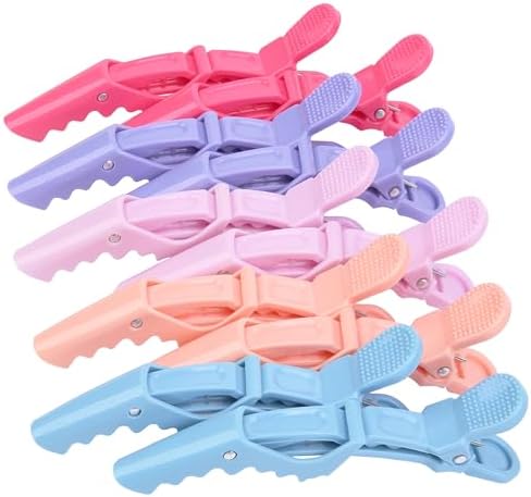 HH&LL Hair Clips for Women 10 Pack Wide Teeth & Double-Hinged Design Alligator Styling Sectioning Clips of Professional Hair Salon Quality by HHLL