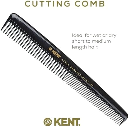 Kent SPC81 Salon-Style Dressing Cutting Comb with Wide and Fine Teeth - Professional Barber Haircut Comb for Styling and Teasing for All Hair Types - Kent Quality Barber Supplies - Image 3