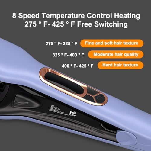 JINRI Volumizing Hair Brush for Short & Thin Hair, 1.38 Inch Hot Styling Brush, Adjustable Temperature Volumizer Tool, Dual Voltage 100-240V, Root Lift Volume Iron, Purple - Image 5
