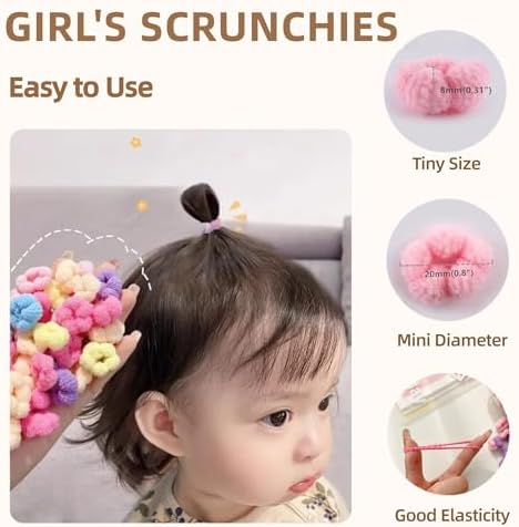Tiny Hair Ties for Toddler Girls,120pcs,No Damage Baby Hair Ties for Kids - Image 4