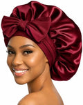 VarCozy Adjustable Double Layer Satin Bonnet for Sleeping to Reduce Frizz by VarCozy