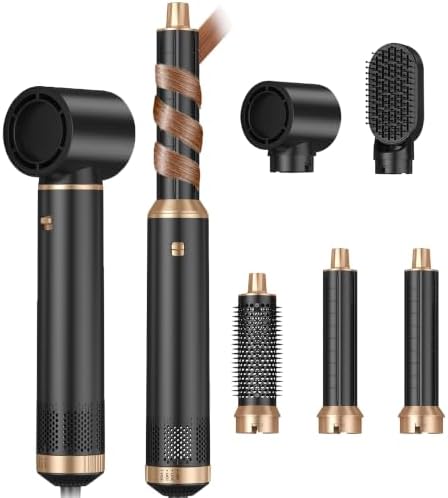 5 in 1 Hair Dryer Brush Set, Negative Ion Blow Dryer Brush Air Styler Curling Wrap Air Curler, Curling Iron Hair Styling Tools As A Gift for Straight/Curl/Drying/Smoothing by TRYLATER