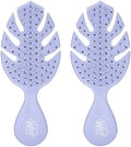 Wet Brush Go Green Mini Detangler, Purple - Detangling Travel Hair Brush - Ultra-Soft IntelliFlex Bristles Glide Through Tangles & Gently Loosens Knots While Minimizing Pain & Breakage (Pack of 2) by WetBrush