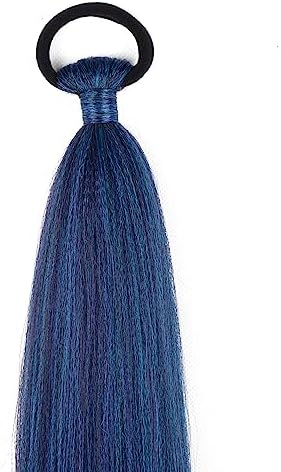 LyoRuSi Blue Gradient Braid Ponytail Extension 26'' Braid Hair Extensions - Image 6