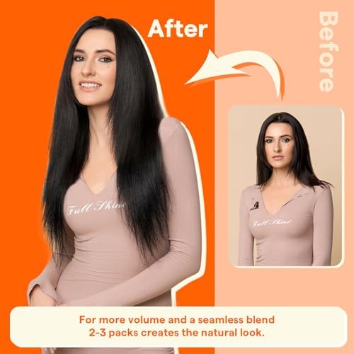 Full Shine Sew In Weft Hair Extensions Real Human Hair 18 Inch 60g - Image 6