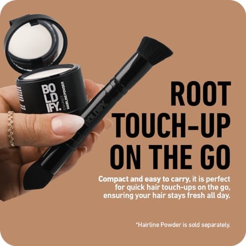 BOLDIFY Hairline Powder Brush, Root Touch Up Brush Applicator – Dual-Ended - Image 7