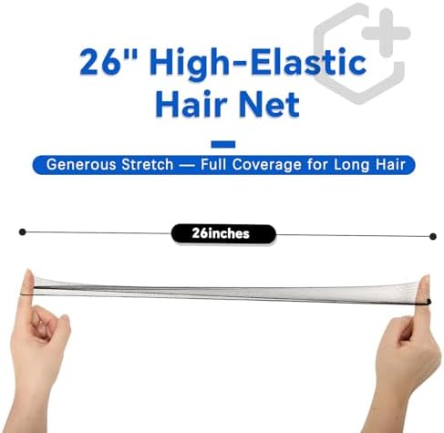 Smilco 100-Pack 26-Inch Black Nylon Hair Net for Food Service Workers - Image 5