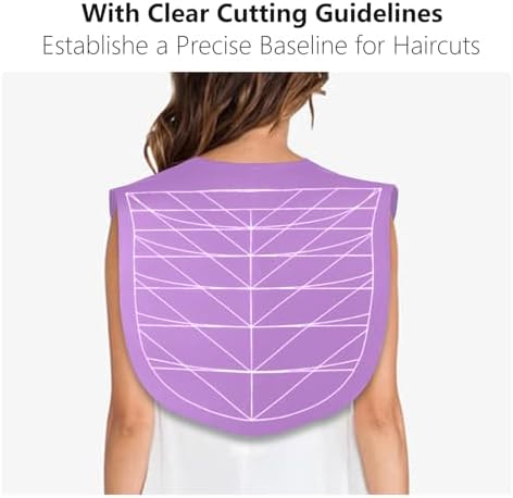 Silicone Hair Cutting Guide Collar with Guidelines, Purple - Image 4