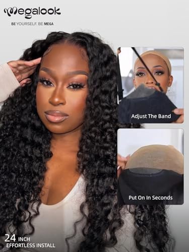 6x5 HD Lace Closure Glueless Curly Human Hair Wig 24 Inch - Image 3