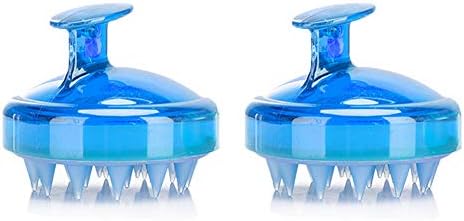 INVODA 2PCS Scalp Massager Shampoo Brush Soft Silicone Bristles for Dandruff Removal & Hair Growth, Waterproof Wet/Dry Use, Men, Women & Pets by INVODA