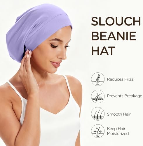 2Pcs Satin Lined Bonnet for Sleeping for Women Men - Image 3