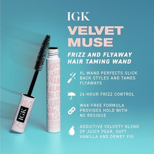 IGK Good Behavior Velvet Muse Frizz & Flyaway Taming Wand + Slick Stick - Image 2