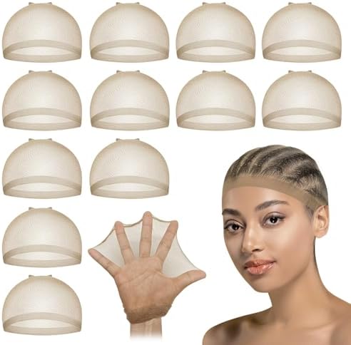 Dreamlover HD Wig Caps, Natural Scalp Look, Light Brown, 12 Pieces by Dreamlover