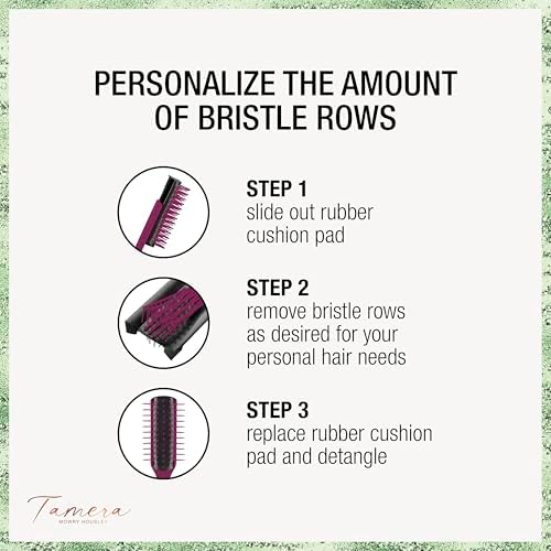 CONAIR x Tamera Mowry Collection Satin Swirl Print Hair Bonnet with bonus Curl Definition Brush - Nylon Bristle hairbrush - curl smoothing hair brush - features removable bristles - tie hair cap - Image 4