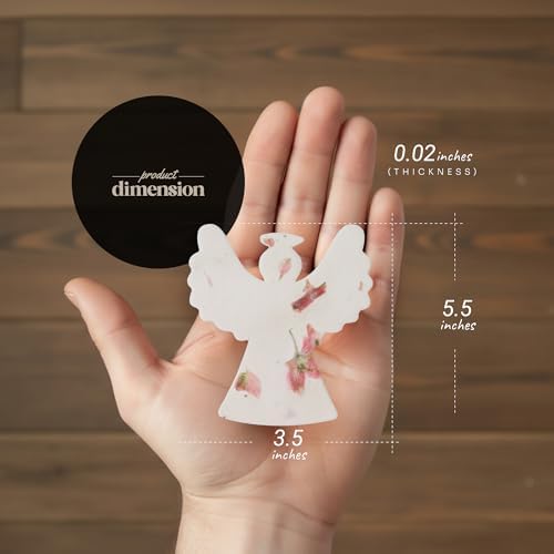 24 Pink Angel Plantable Memorial Gift Tags - Image 2