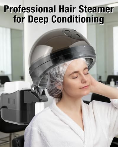 Professional Hair Steamer Adjustable Height Standing Hair Steamer Black - Image 2