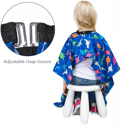 PASHOP Kids Haircut Cape, Dinosaur Waterproof Hair Cutting Cape Boys Barber Haircut Apron for Kids - Image 3