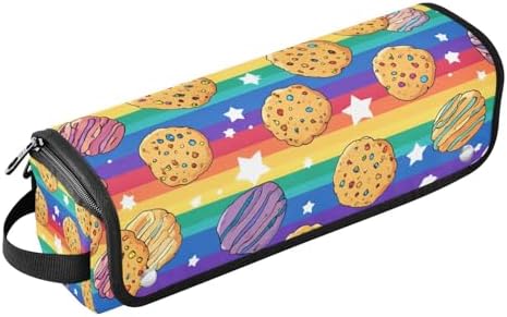 Hair Tools Travel Bag with Heat Resistant Mat Detachable 2-in-1 Curling Iron Travel Case Hot Tools Organizer for Straightener Flat Iron Rainbow Stripes Cookies Stars by WelcometoElliTarr