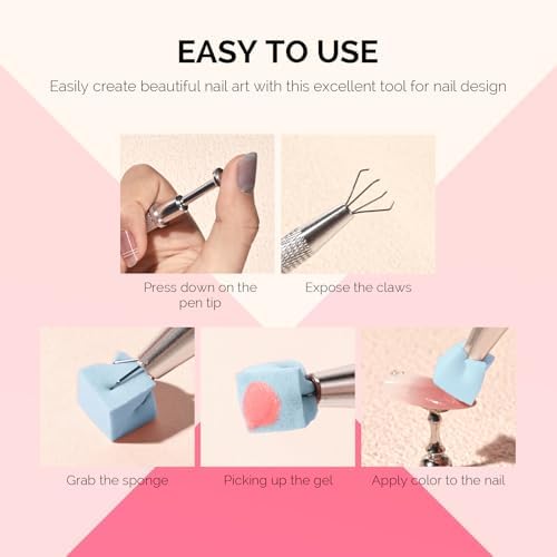MelodySusie 100Pcs Soft Nail Sponges for Ombre - Image 5