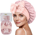 ZIMASILK 100% Mulberry Silk Bonnet for Sleeping Women Long Hair, Blush by ZIMASILK